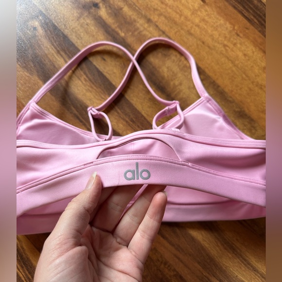 Alo Yoga Airlift Intrigue Bra in Sweet Pink - Picture 6 of 7